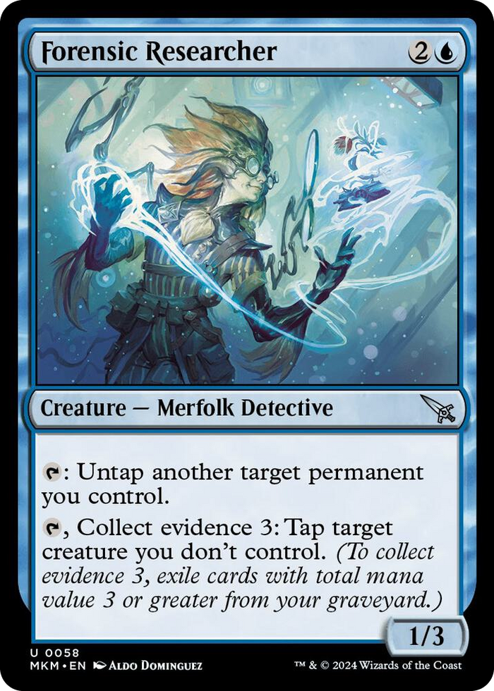 Forensic Researcher #58 U - Murders at Karlov Manor Pokemon card