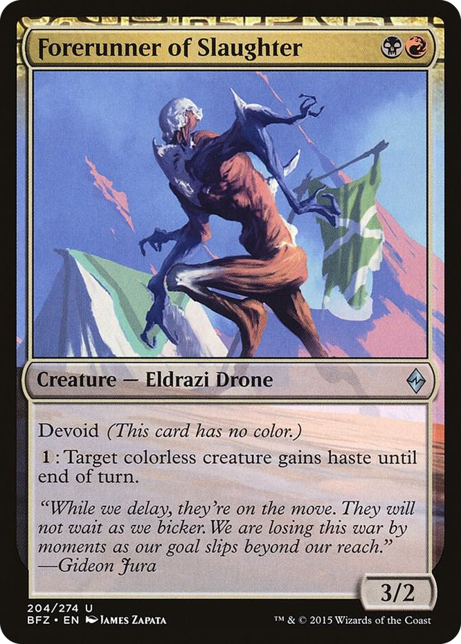 Forerunner of Slaughter #204 U - Battle for Zendikar Pokemon card