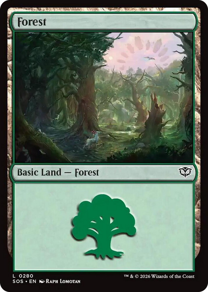Forest (0280) #280 L - Secrets of Strixhaven Pokemon card
