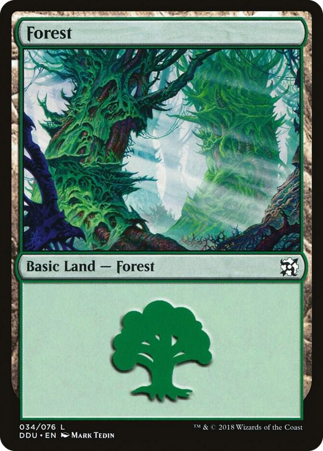 0034 Forest (034) L Duel Decks: Elves vs. Inventors