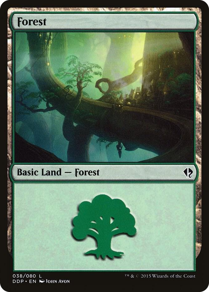 Forest (038) #38 L - Duel Decks: Zendikar vs. Eldrazi Pokemon card