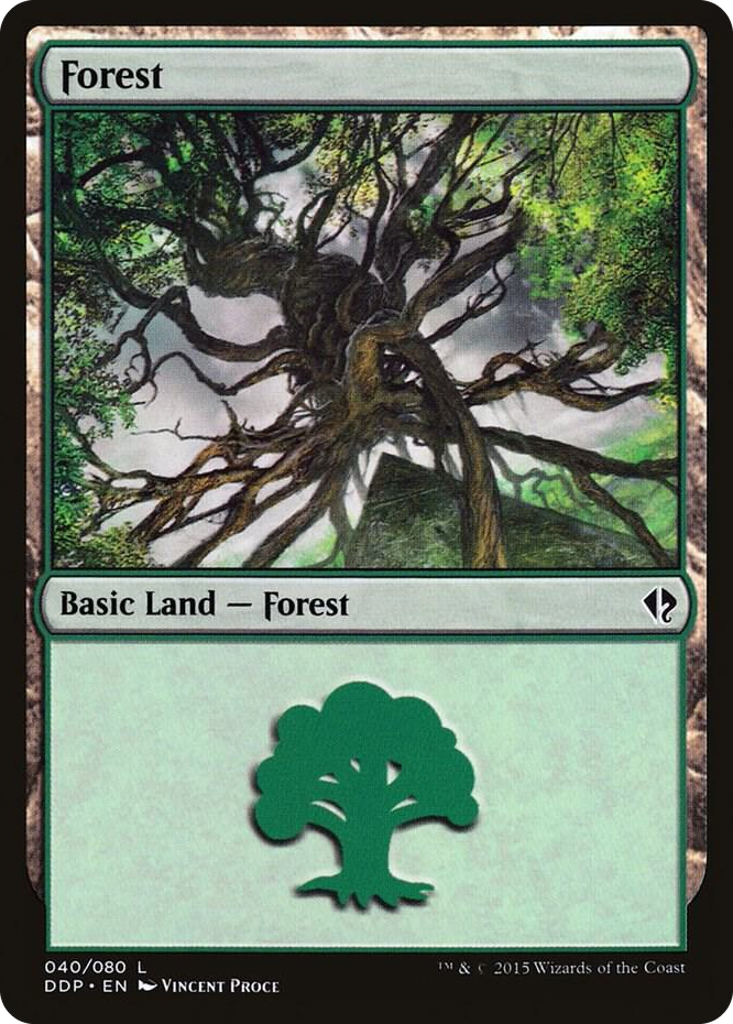 Forest (040) #40 L - Duel Decks: Zendikar vs. Eldrazi Pokemon card