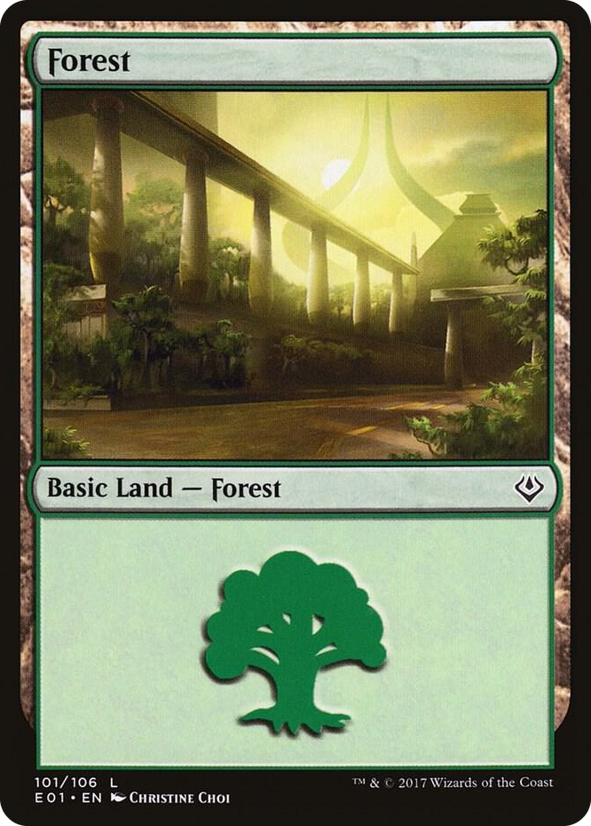 Forest (101) #101 L - Archenemy: Nicol Bolas Pokemon card
