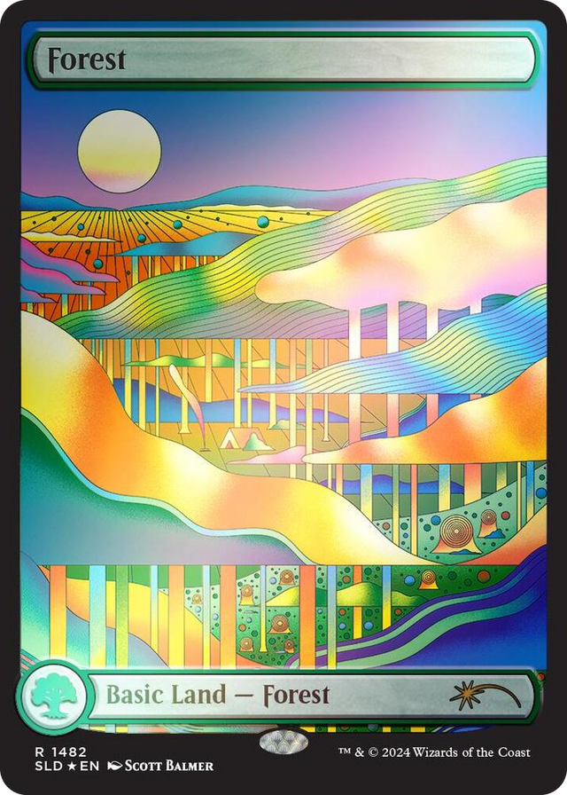 1482 Forest (1482) (Rainbow Foil) R Secret Lair Drop Series