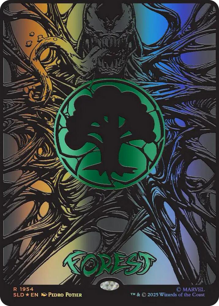 Forest (1954) (Raised Foil) #1954 R - Secret Lair Drop Series Pokemon card