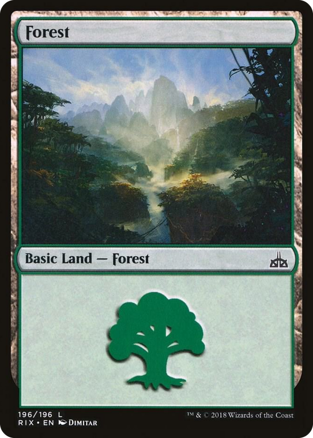 0196 Forest L Rivals of Ixalan