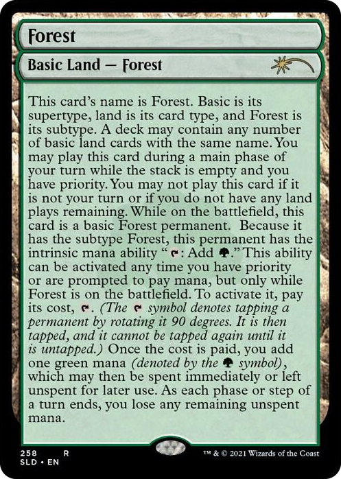0258 Forest (258) (Full-Text Lands) R Secret Lair Drop Series