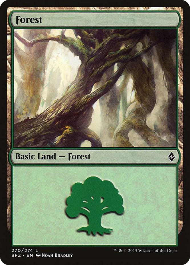 Forest (270) #270 L - Battle for Zendikar Pokemon card