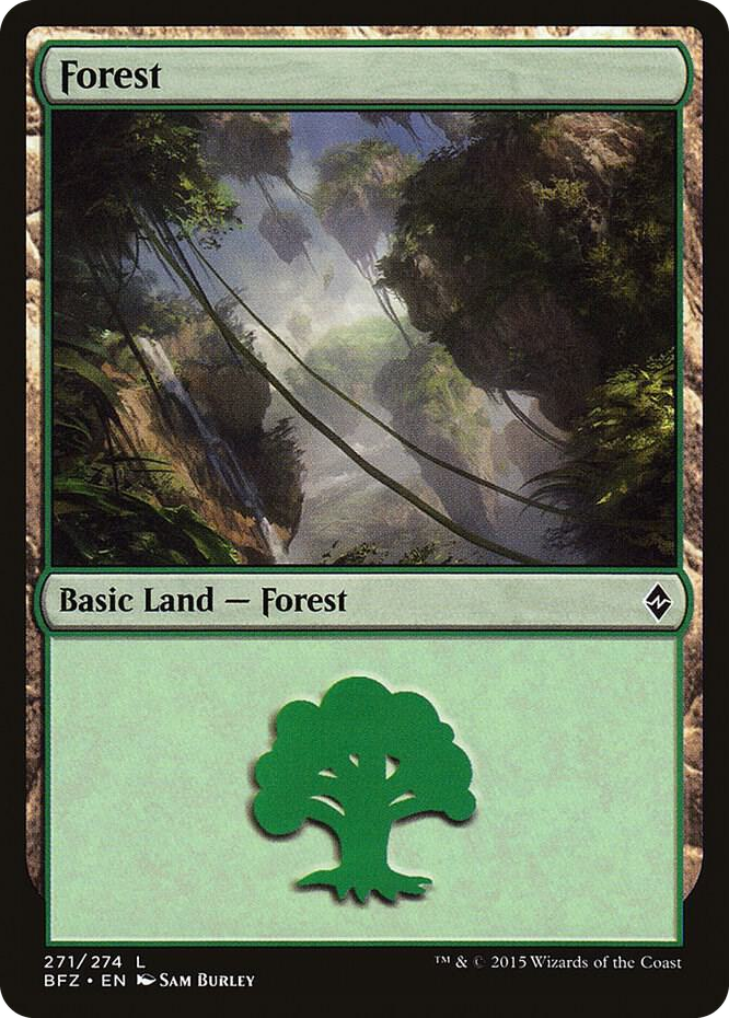 Forest (271) #271 L - Battle for Zendikar Pokemon card