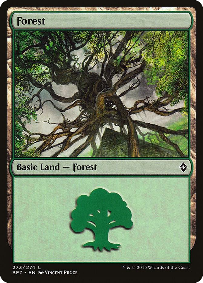 Forest (273) #273 L - Battle for Zendikar Pokemon card