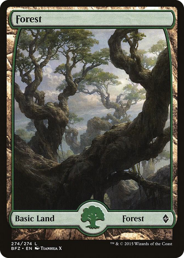 0274 Forest (274) - Full Art L Battle for Zendikar