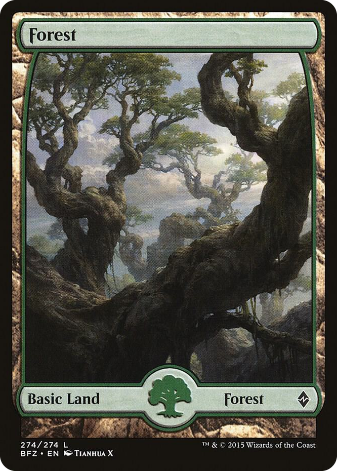 Forest (274) - Full Art #274 L - Battle for Zendikar Pokemon card