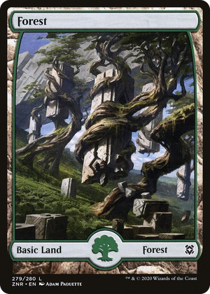 0279 Forest (279) - Full Art L Zendikar Rising