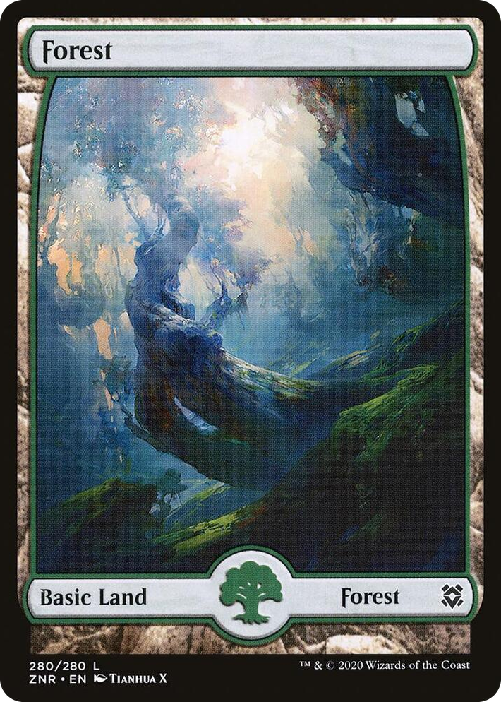 0280 Forest (280) - Full Art L Zendikar Rising