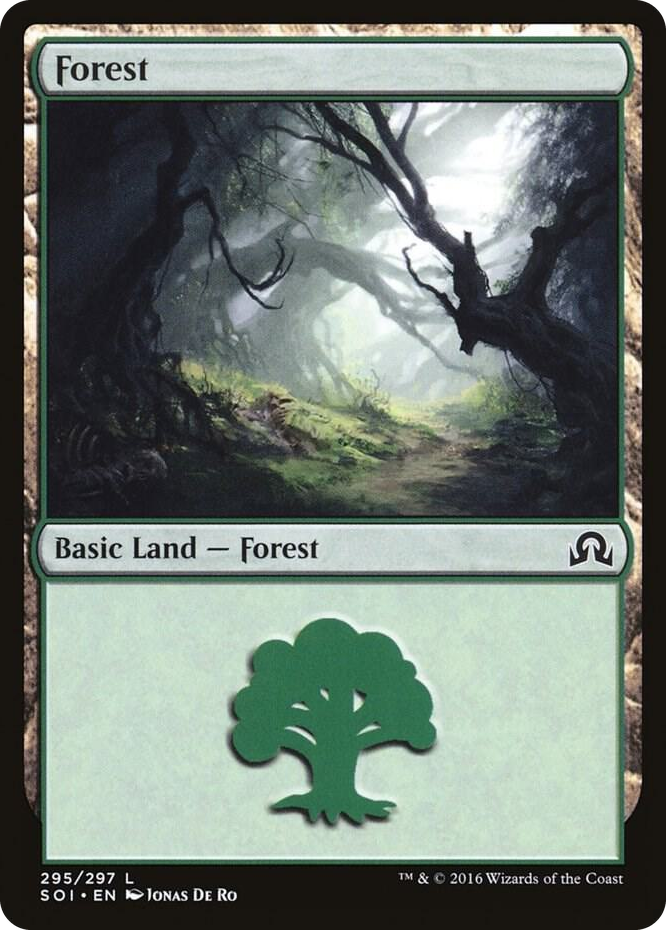 Forest (295) #295 L - Shadows over Innistrad Pokemon card