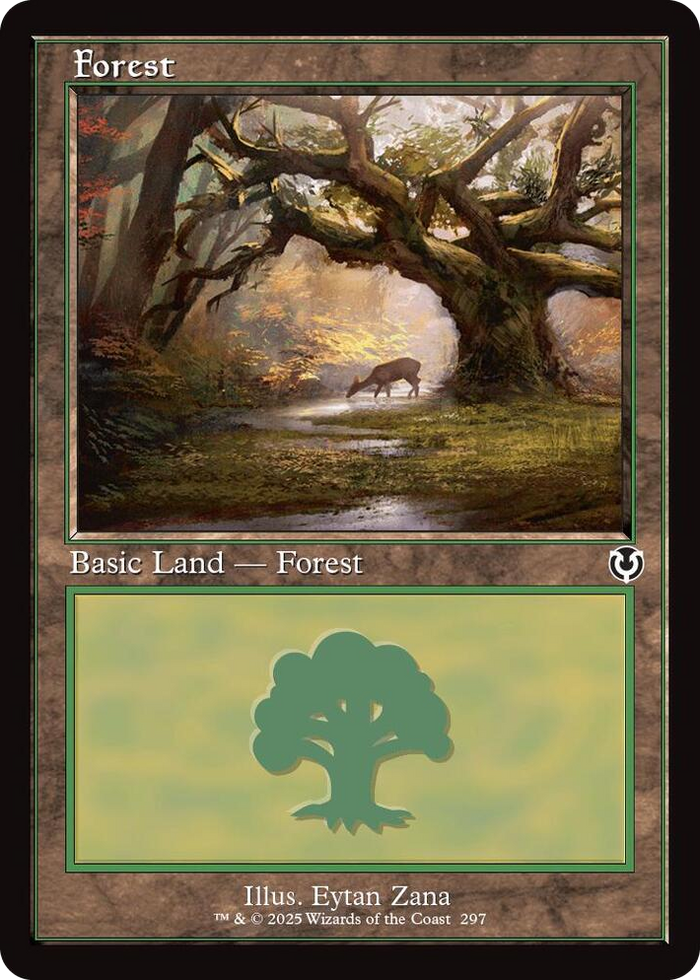 Forest (297) (Retro Frame) #297 L - Innistrad Remastered Pokemon card