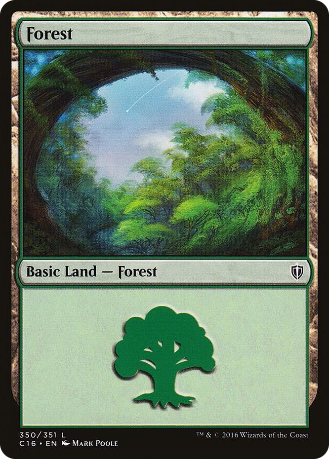 Forest (350) #350 L - Commander 2016 Pokemon card