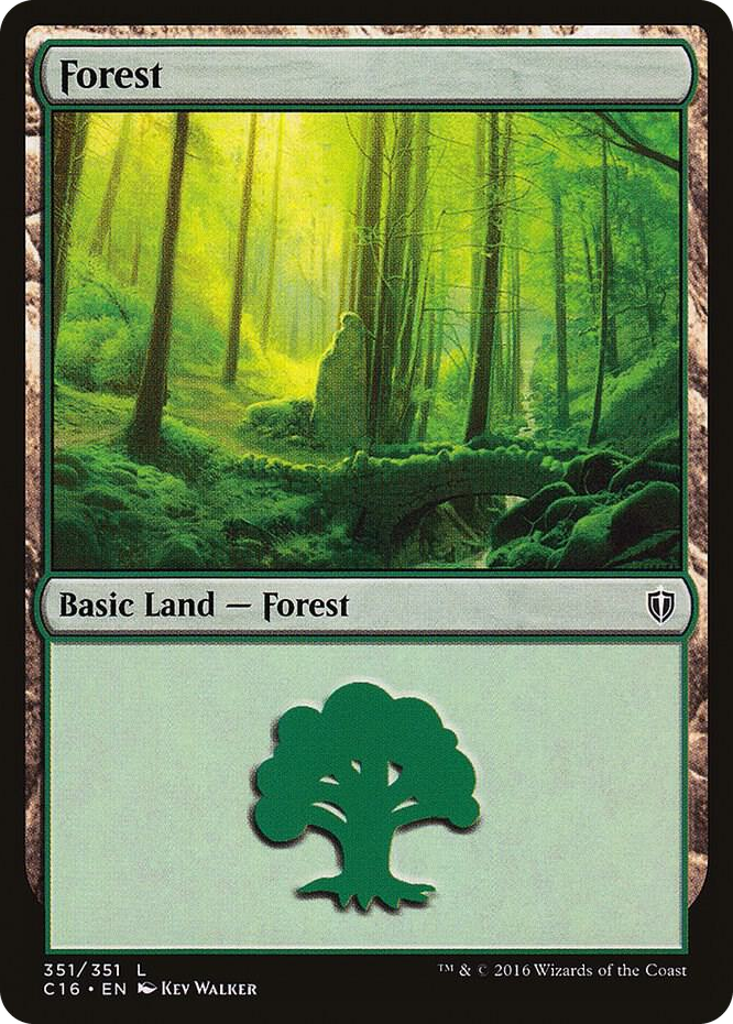 Forest (351) #351 L - Commander 2016 Pokemon card