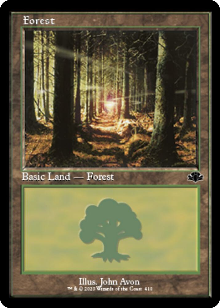 0410 Forest (410) (Retro Frame) L Dominaria Remastered