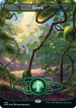 0490 Forest (490) (Borderless) (Galaxy Foil) L Unfinity