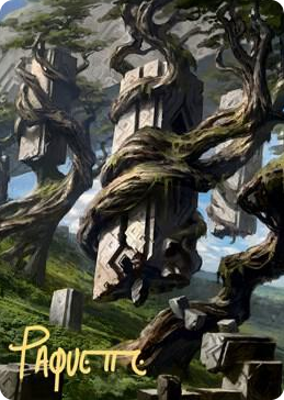 0020 Forest Art Card (20/81) (Gold-Stamped Signature) S Art Series: Zendikar Rising