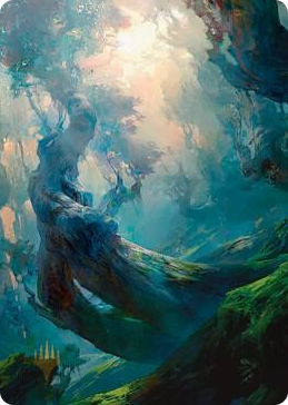 0021 Forest Art Card (21/81) (Gold-Stamped Signature) S Art Series: Zendikar Rising