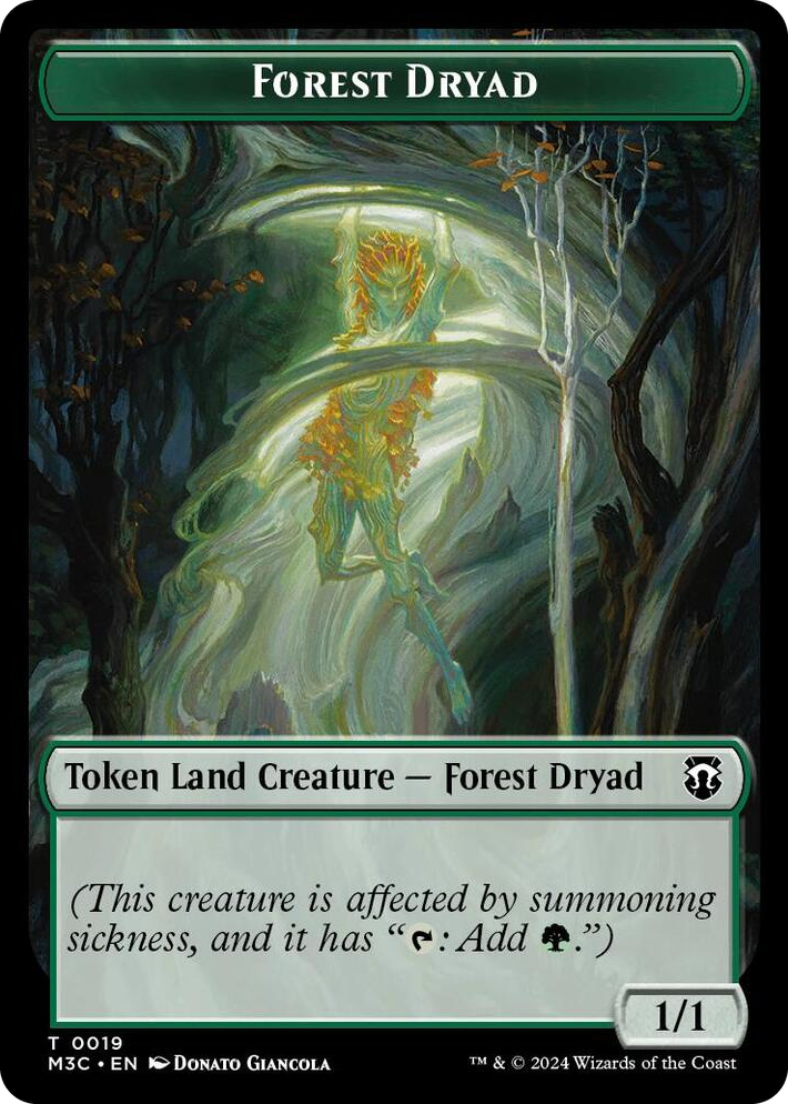 0019 Forest Dryad // Boar Double-Sided Token T Commander: Modern Horizons 3