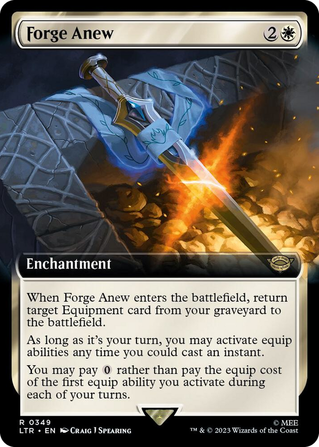 0349 Forge Anew (Extended Art) R Universes Beyond: The Lord of the Rings: Tales of Middle-earth