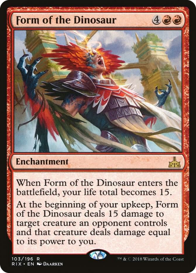 0103 Form of the Dinosaur R Rivals of Ixalan