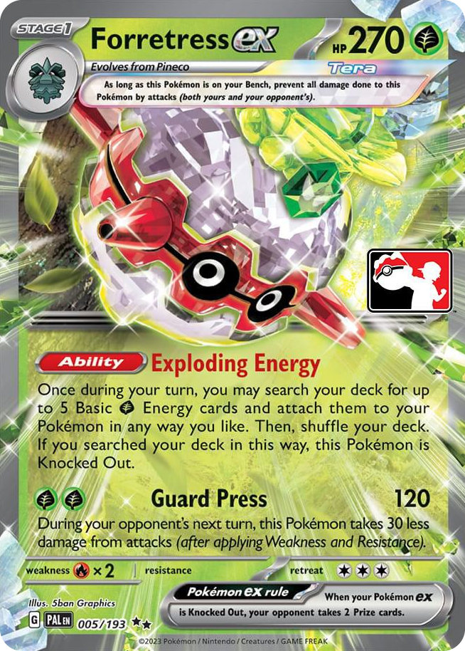 0005 Forretress ex Double Rare Prize Pack Series Cards