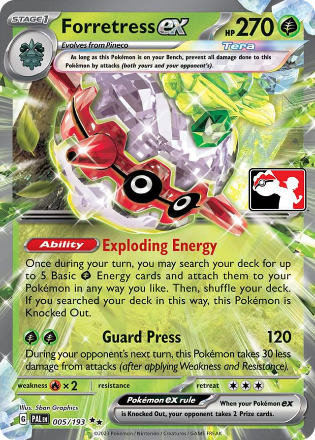 0005 Forretress ex Double Rare Prize Pack Series Cards