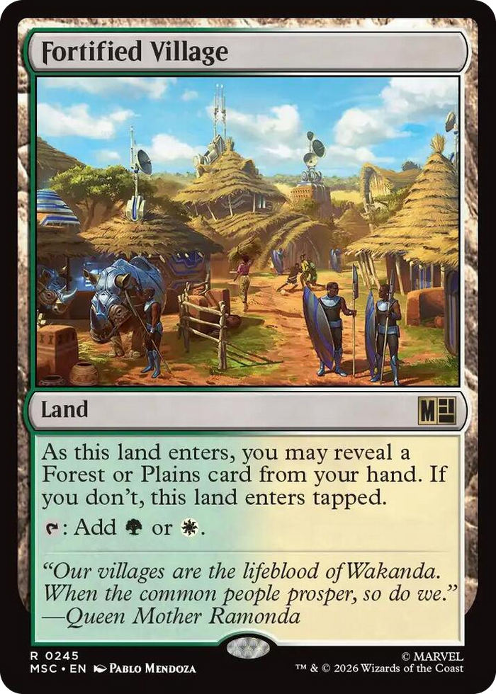 Fortified Village #245 R - Commander: Marvel Super Heroes Pokemon card