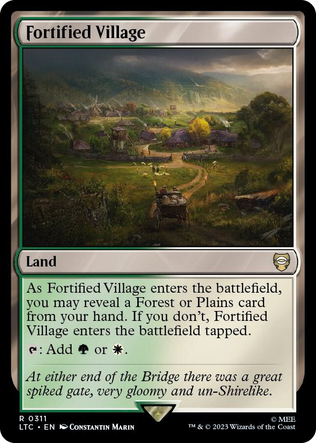 Fortified Village #311 R - Commander: The Lord of the Rings: Tales of Middle-earth Pokemon card