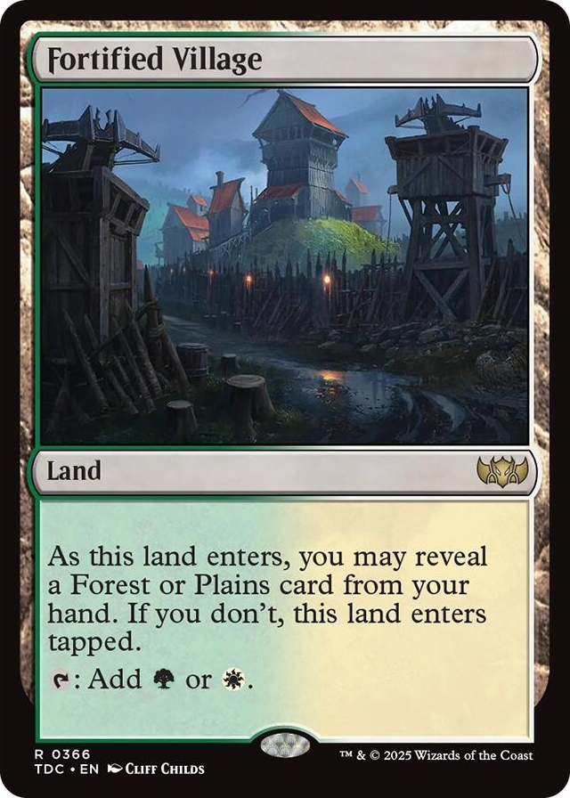 0366 Fortified Village R Commander: Tarkir: Dragonstorm