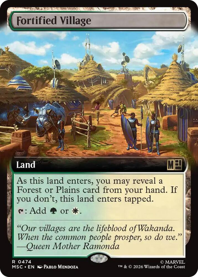 0474 Fortified Village (Extended Art) R Commander: Marvel Super Heroes