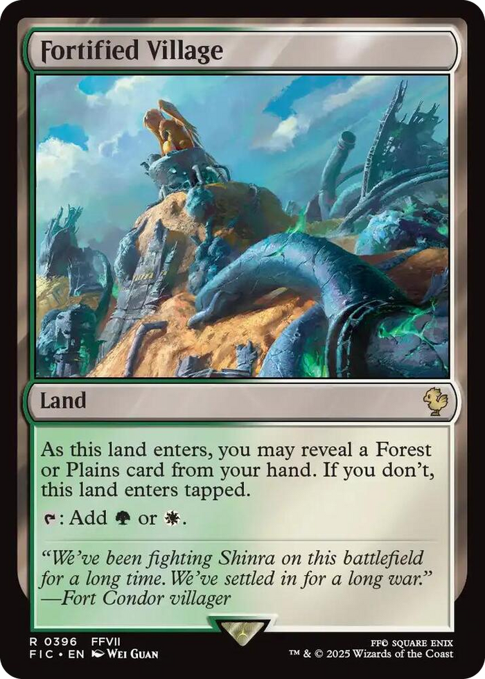 Fortified Village (Surge Foil) #396 R - Commander: FINAL FANTASY Pokemon card