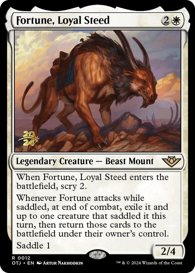 0012 Fortune, Loyal Steed R Prerelease Cards
