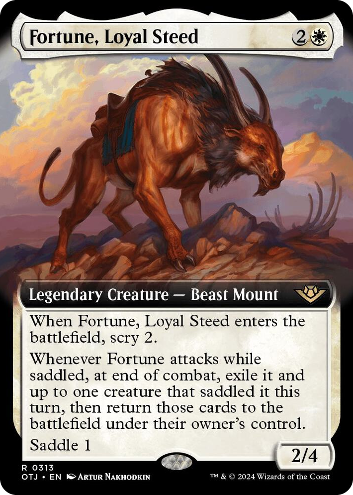 0313 Fortune, Loyal Steed (Extended Art) R Outlaws of Thunder Junction