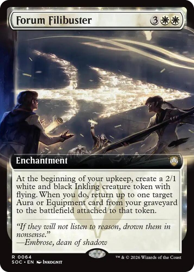 0064 Forum Filibuster (Extended Art) R Commander: Secrets of Strixhaven
