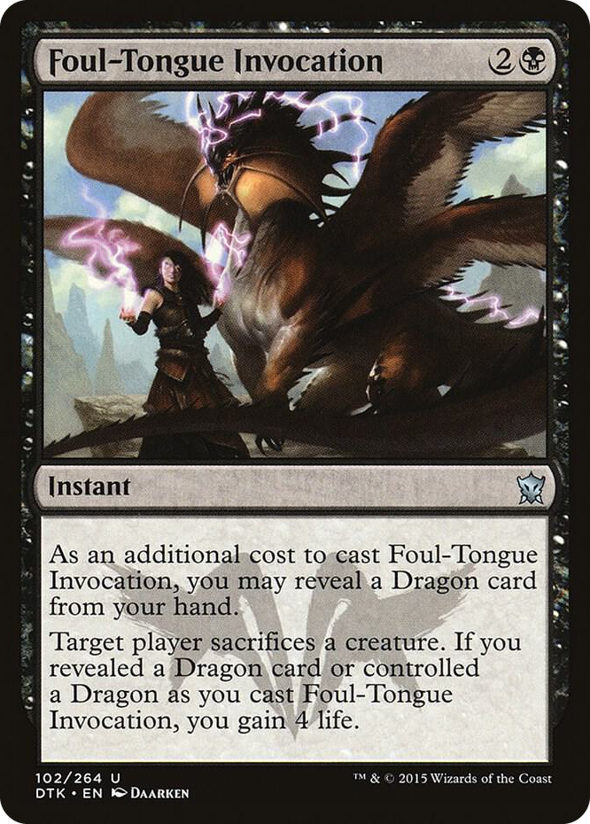0102 Foul-Tongue Invocation U Dragons of Tarkir