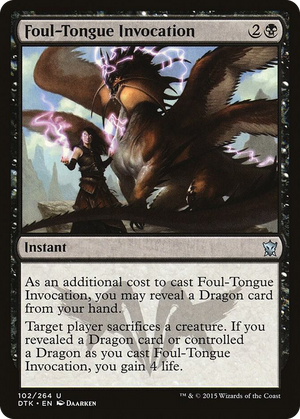 0102 Foul-Tongue Invocation U Dragons of Tarkir