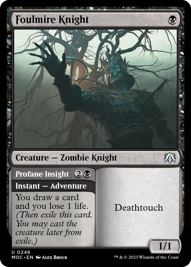 Foulmire Knight #249 U - Commander: March of the Machine Pokemon card