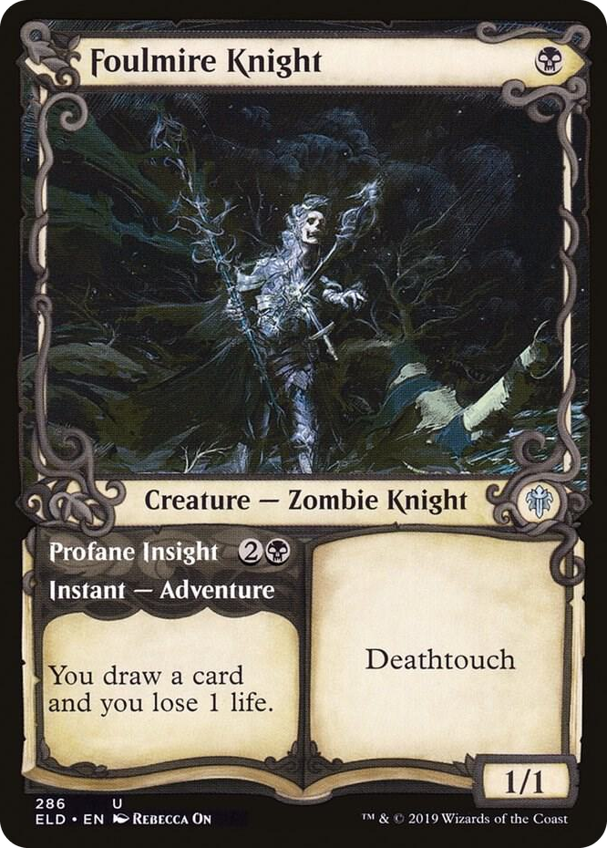 Foulmire Knight (Showcase) #286 U - Throne of Eldraine Pokemon card