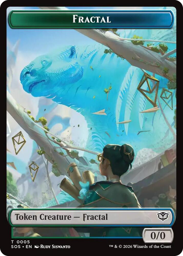 0005 Fractal (0005) // Pest (0009) Double-Sided Token T Secrets of Strixhaven
