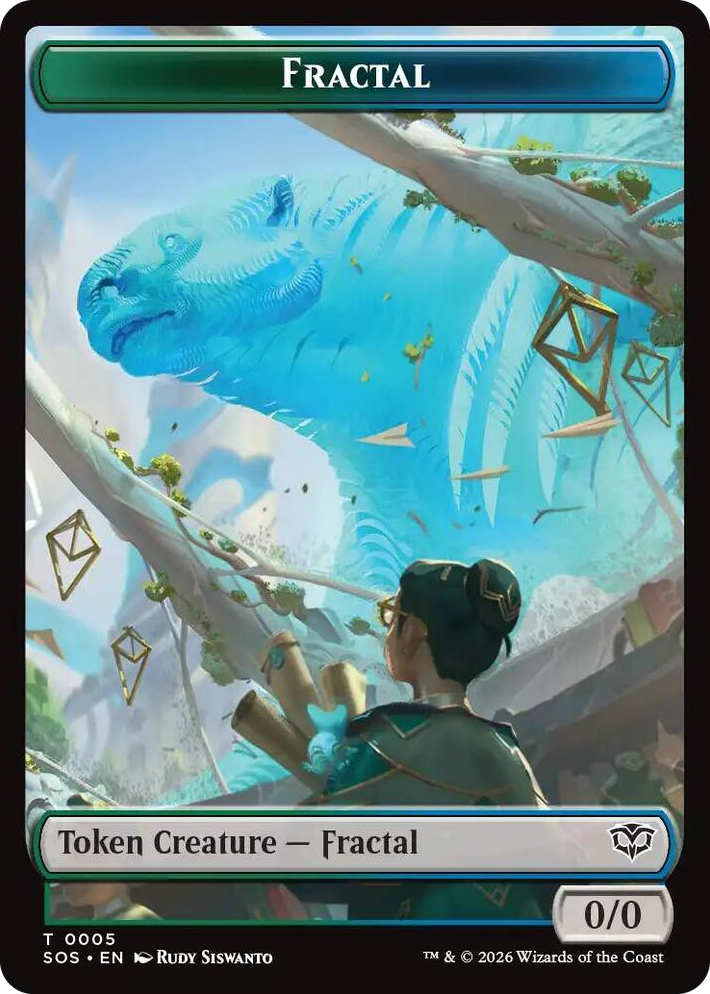 0005 Fractal (0005) // Pest (0009) Double-Sided Token T Secrets of Strixhaven