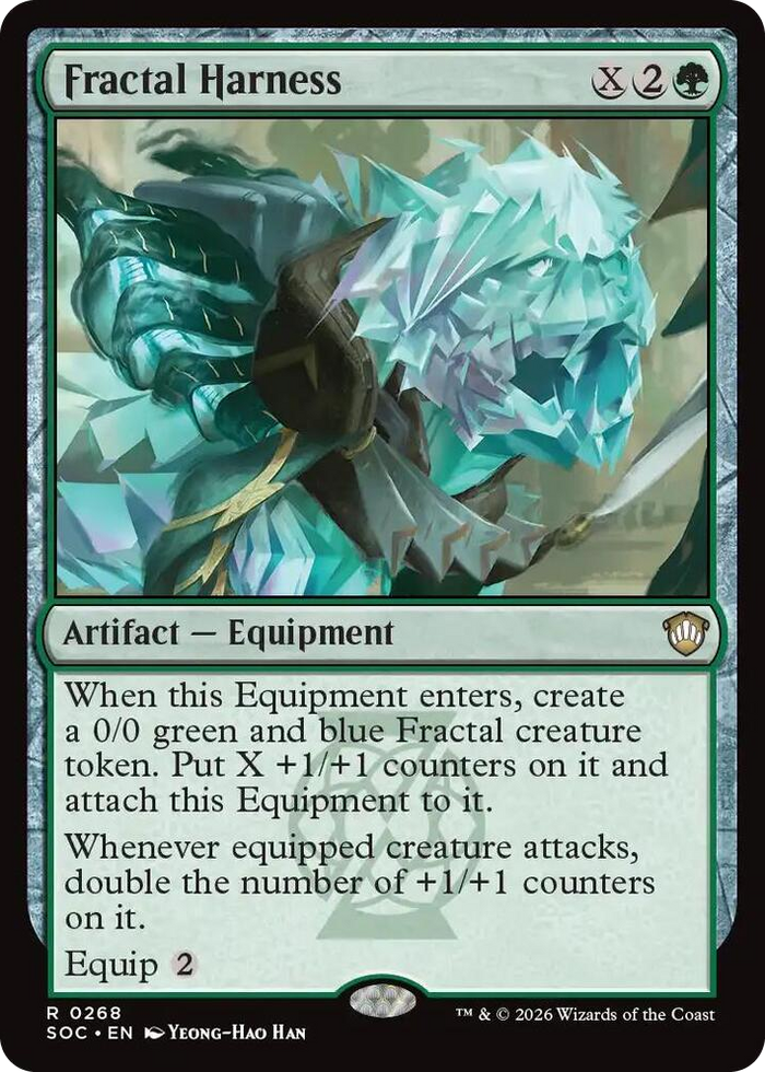 Fractal Harness #268 R - Commander: Secrets of Strixhaven Pokemon card