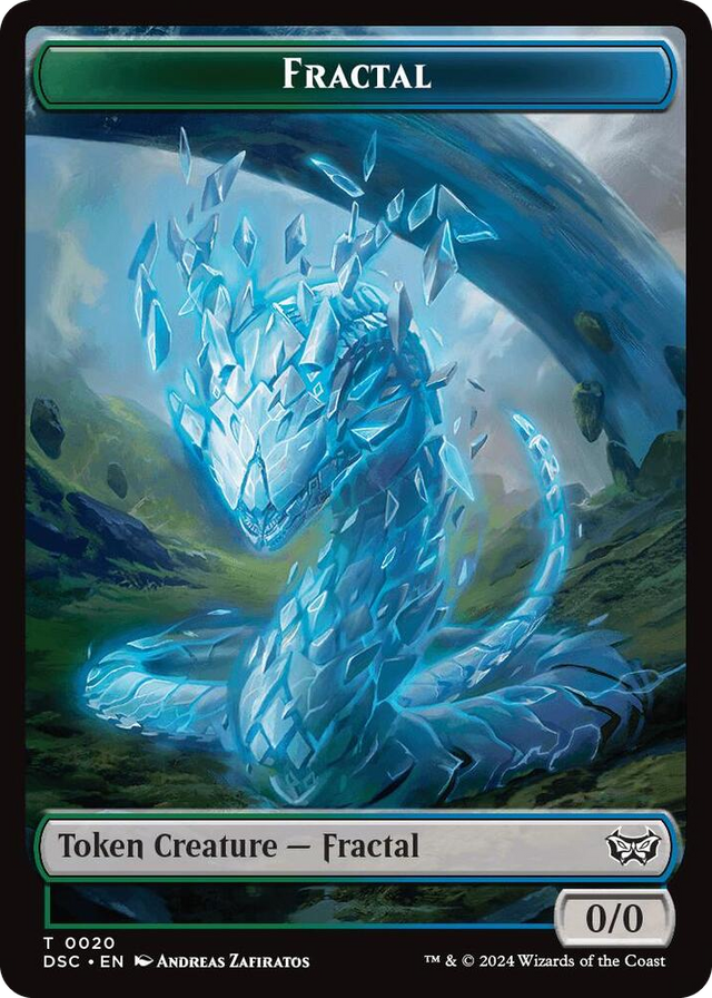 0020 Fractal // Scarecrow Double-Sided Token T Commander: Duskmourn: House of Horror