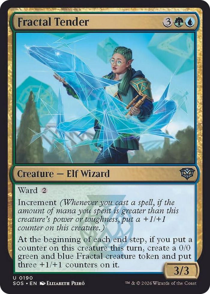 Fractal Tender #190 U - Secrets of Strixhaven Pokemon card