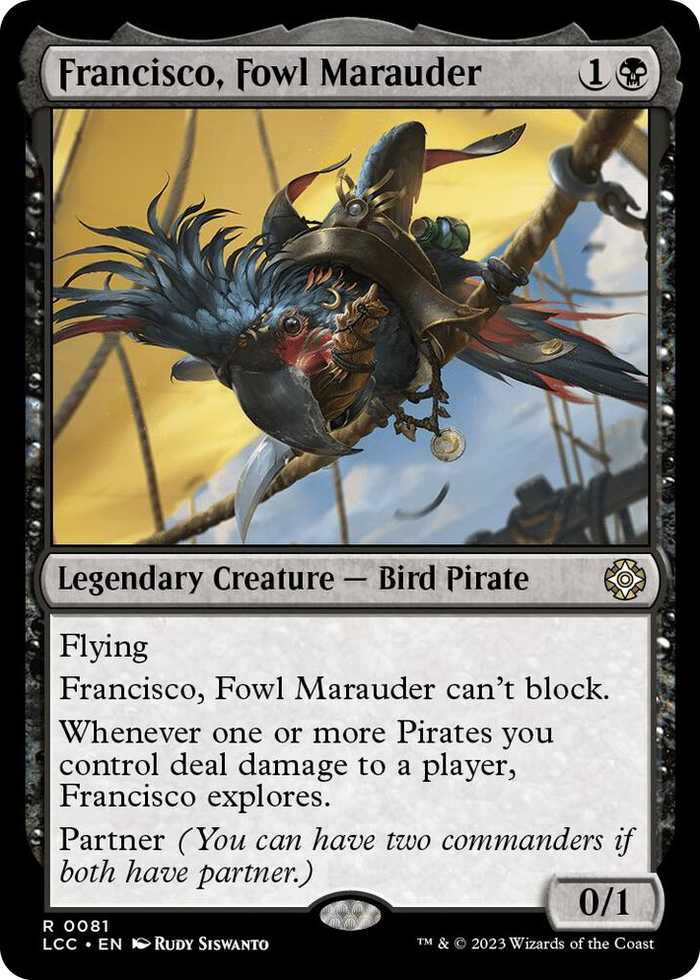 Francisco, Fowl Marauder #81 R - Commander: The Lost Caverns of Ixalan Pokemon card