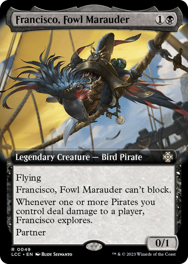 0049 Francisco, Fowl Marauder (Extended Art) R Commander: The Lost Caverns of Ixalan